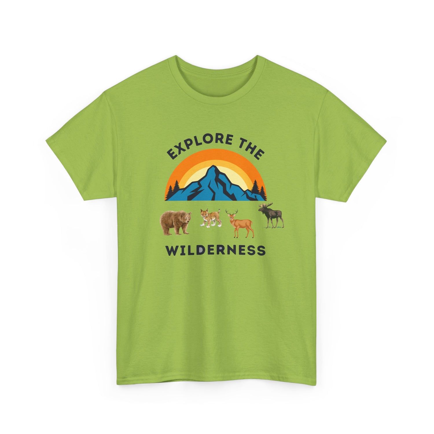 Explore The Wilderness Printed Unisex Tee - Casual Wear Graphic Shirt - Mens/Womens Top - Unique comfort Tee - Gift - Festival Apparel