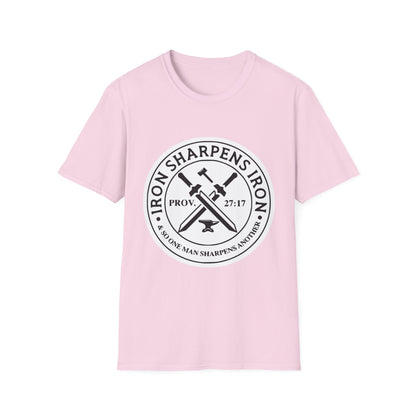 T-Shirt — "Iron Sharpens Iron" Christian Workout Tee (Prov. 27:17)