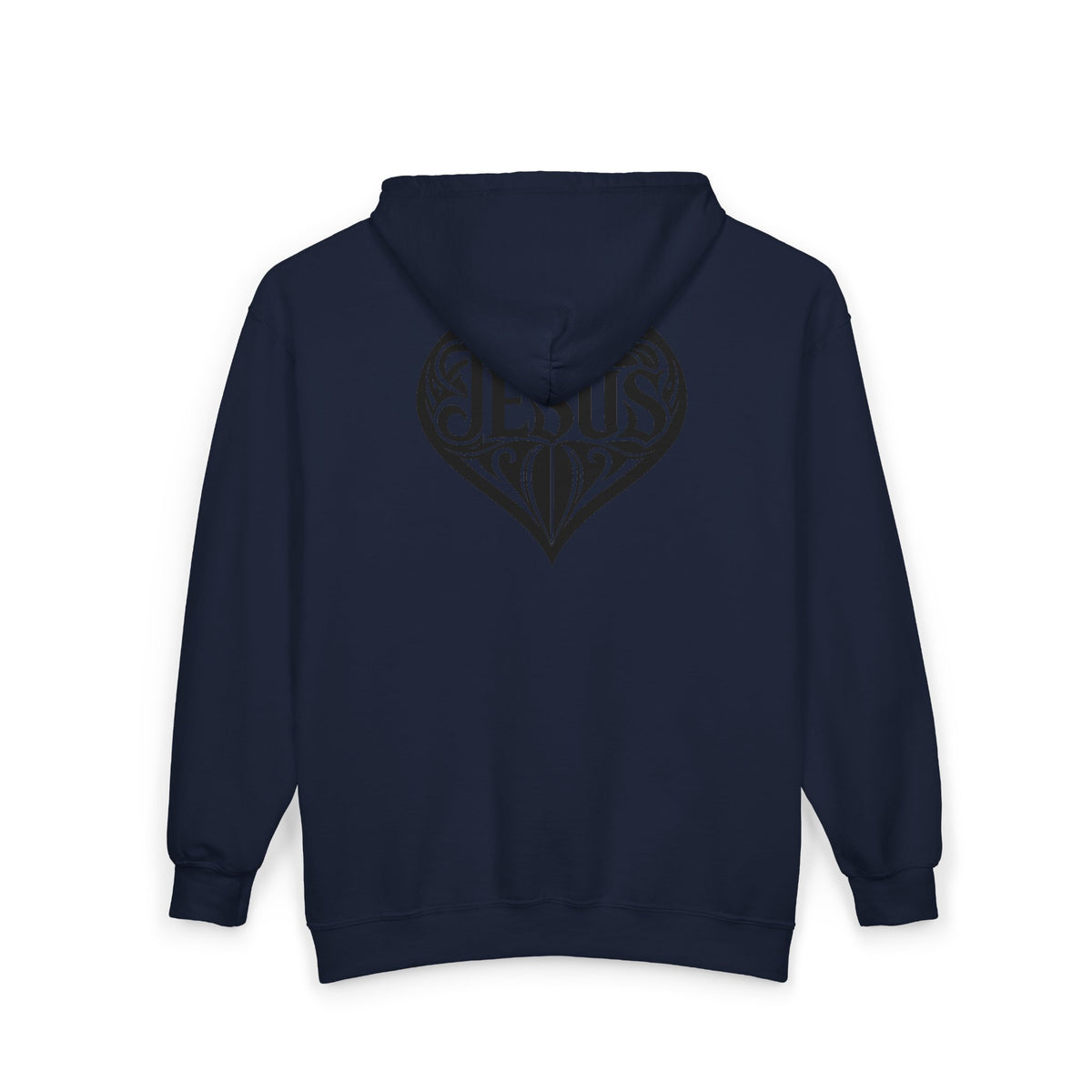 Heart Dagger Zip Hoodie – Gothic Heartline Full-Zip Sweatshirt