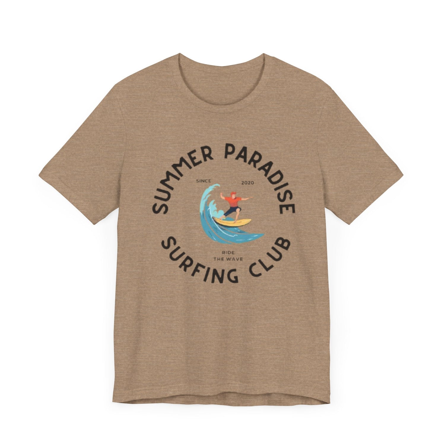 Unisex Graphic Tee - Paradise Club Printed Eco-Friendly Jersey T-Shirt