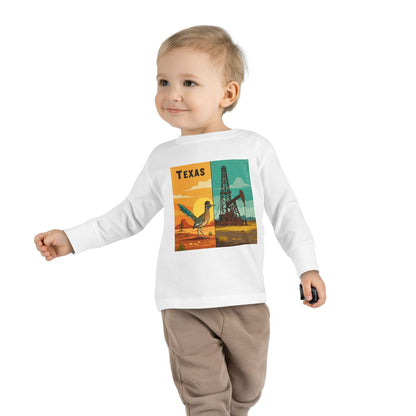Texas Vintage Toddler Long Sleeve Tee - Cute Kids Apparel