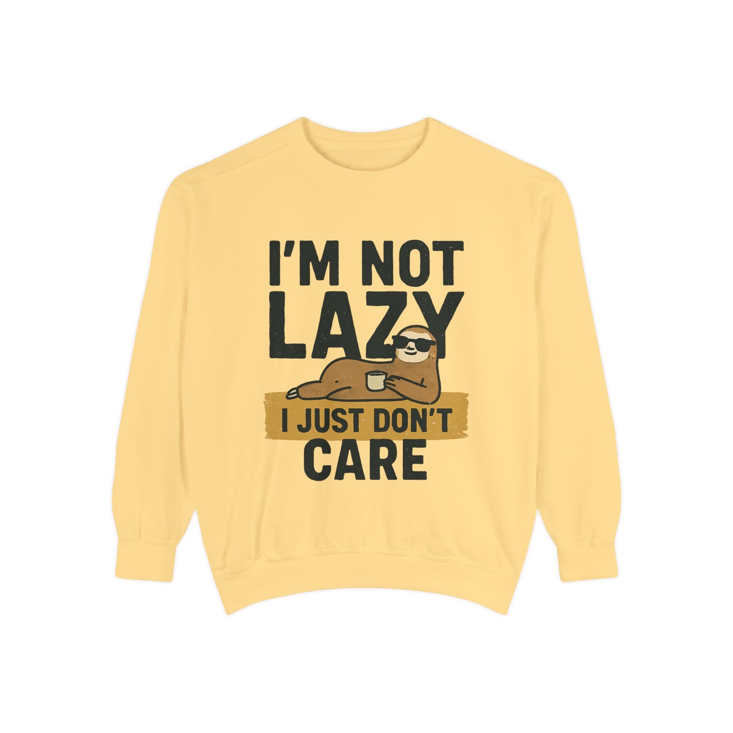 Lazy Sloth Sweatshirt - Relaxed Fit, Cozy Lounge Wear, Gift for Sloth Lovers, Funny Statement Apparel, Perfect for Relaxation Days