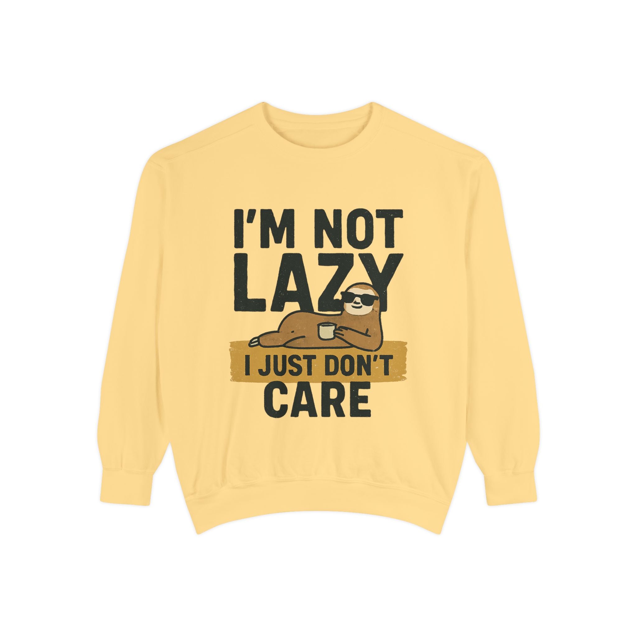 Lazy Sloth Sweatshirt - Relaxed Fit, Cozy Lounge Wear, Gift for Sloth Lovers, Funny Statement Apparel, Perfect for Relaxation Days