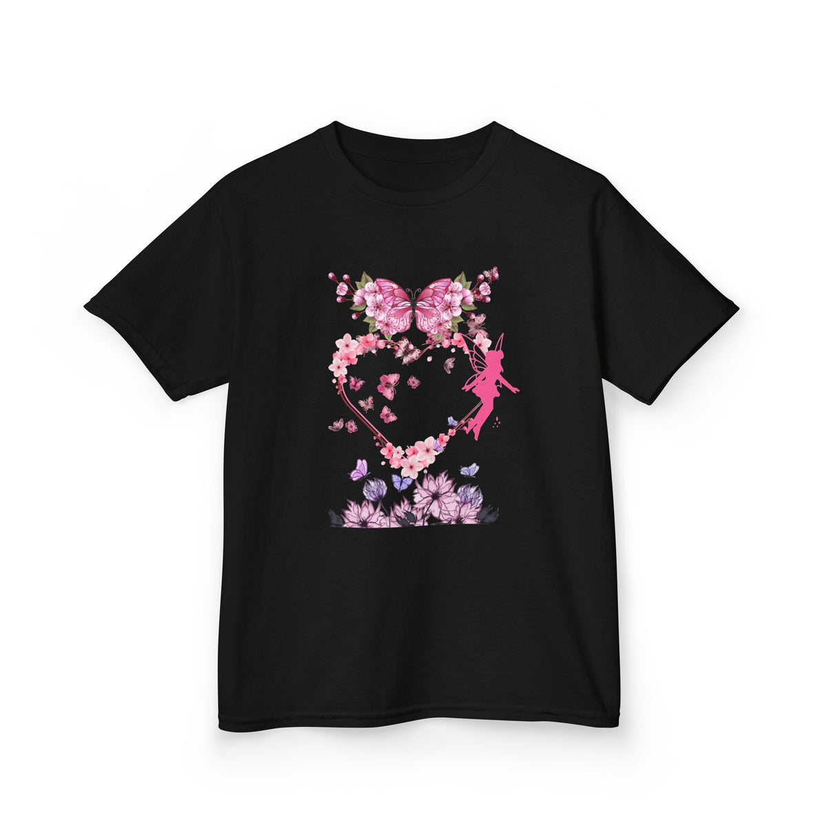 Floral Heart Kids Tee | Cute Floral T-Shirt for Kids, Gift for Birthdays, Spring Outfit, Family Photos, Casual Wear