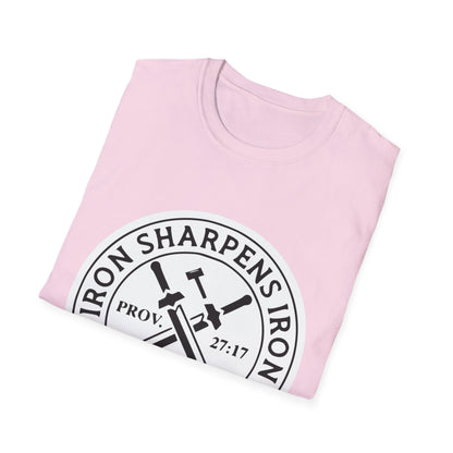 T-Shirt — "Iron Sharpens Iron" Christian Workout Tee (Prov. 27:17)