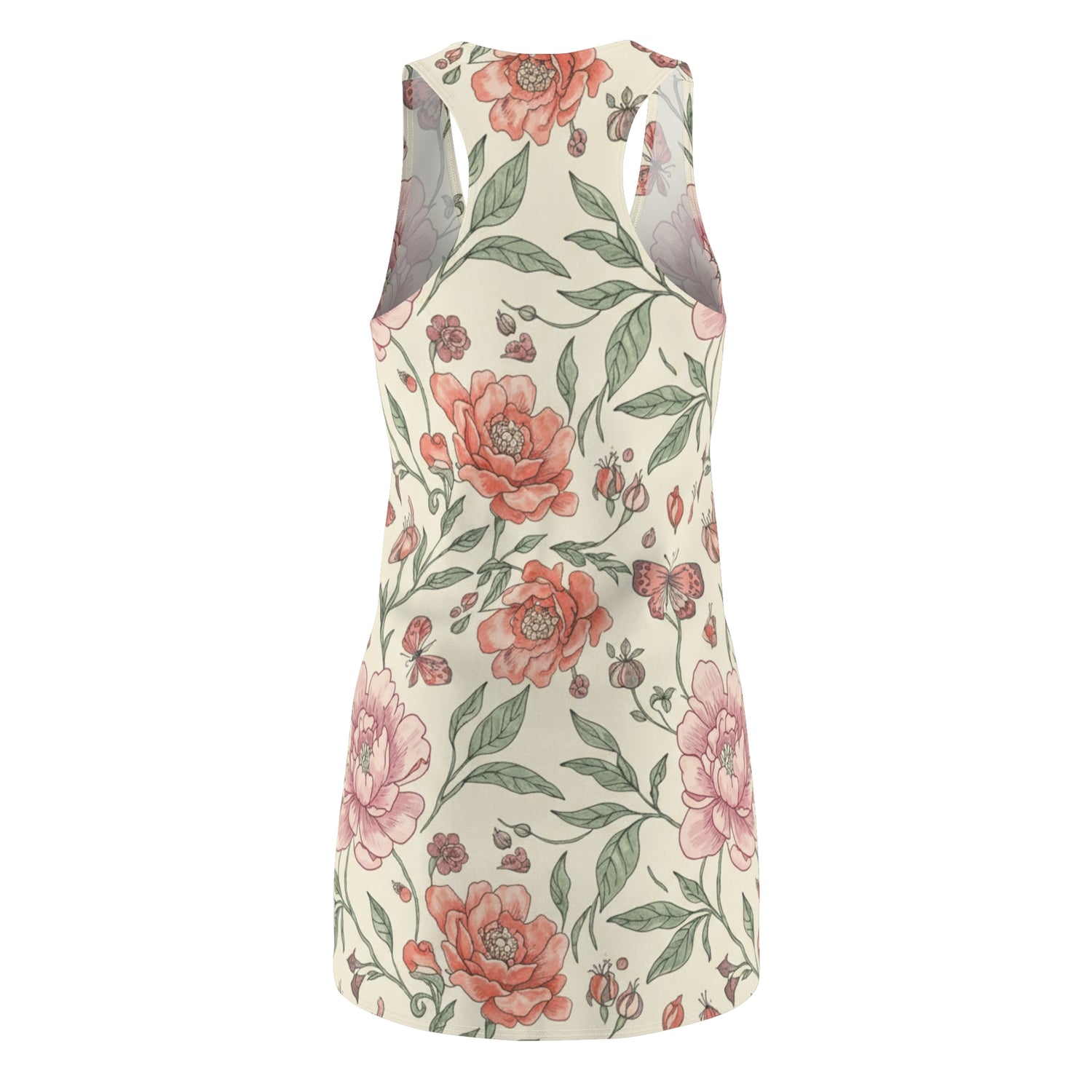 Floral Racerback Dress — Pink Peony Bouquet AOP