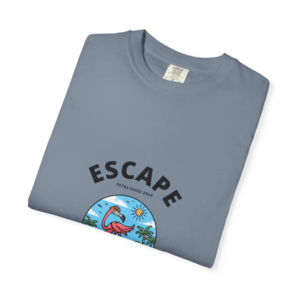 Escape Paradise Unisex Garment-Dyed T-shirt | Tropical Vibes Tee for Beach Lovers
