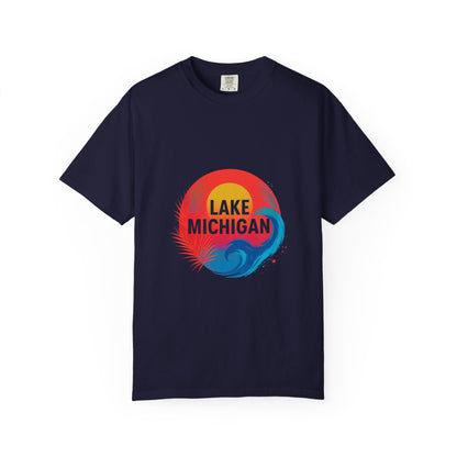 Lake Michigan Graphic T-Shirt, Unisex Summer Tee, Casual Beachwear, Great for Vacations, Lakeside Living, Gift for Travelers