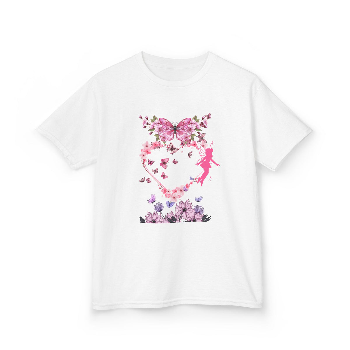 Floral Heart Kids Tee | Cute Floral T-Shirt for Kids, Gift for Birthdays, Spring Outfit, Family Photos, Casual Wear