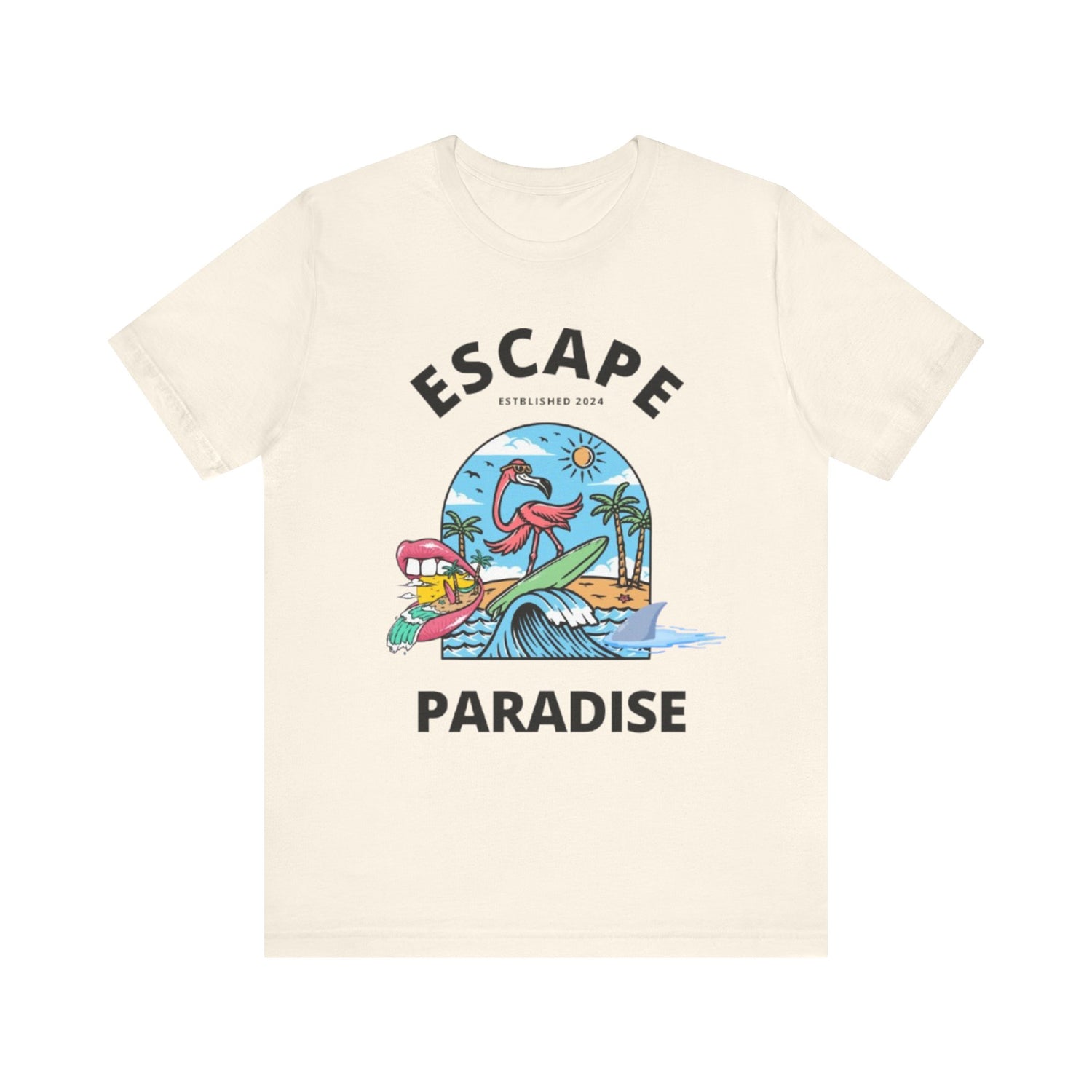 Unisex Graphic Tee - Eco-Friendly Unisex Jersey T-Shirt - Comfortable Casual Wear Tee - Escape Paradise Printed Tee - Gift