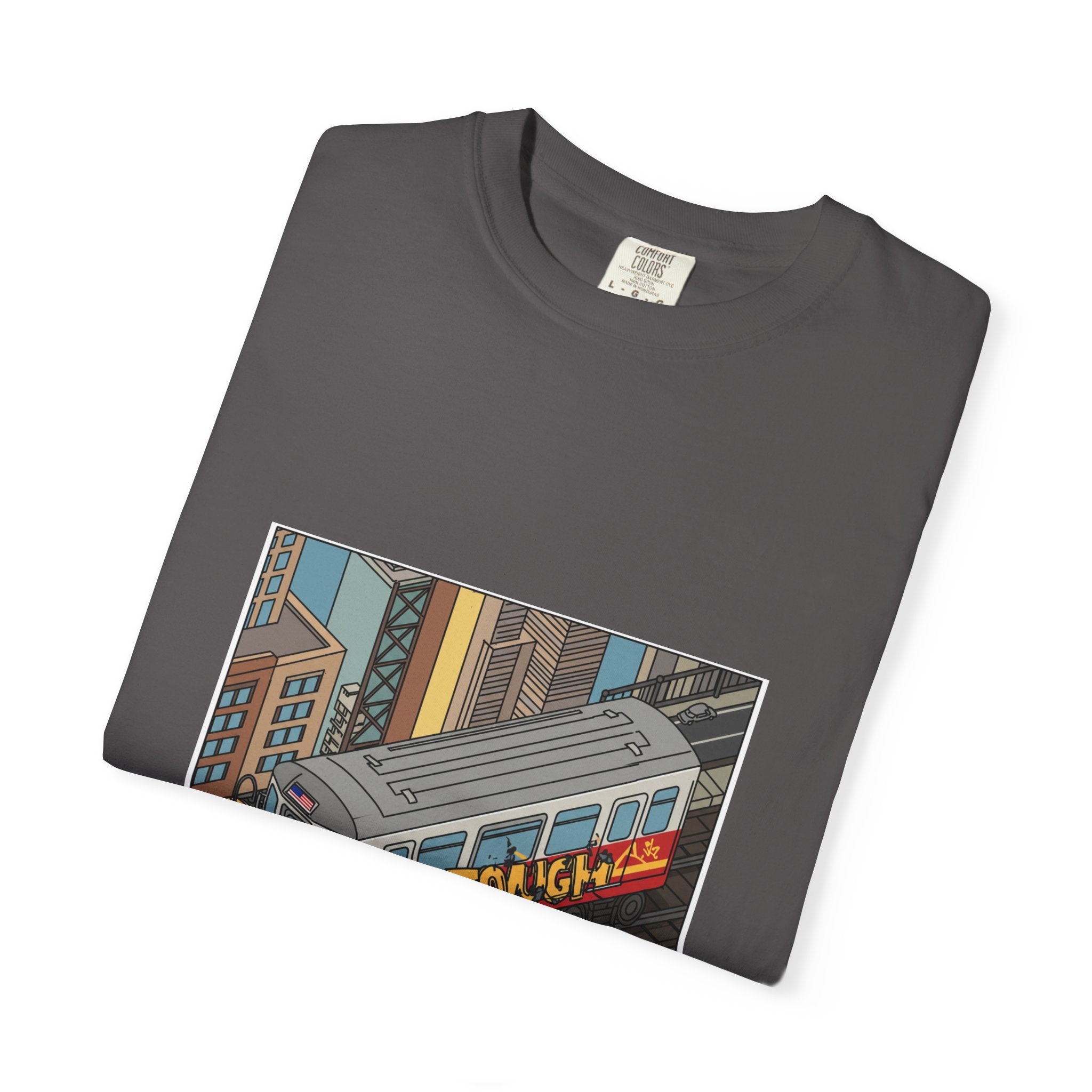 NYC Touch Unisex Garment-Dyed T-Shirt - Cool Light Blue Tee with City Graphics