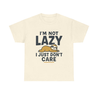 Lazy Sloth Unisex Tee, Funny Graphic T-Shirt, Perfect for Relaxation, Gifts for Friends, Cute Sloth Apparel