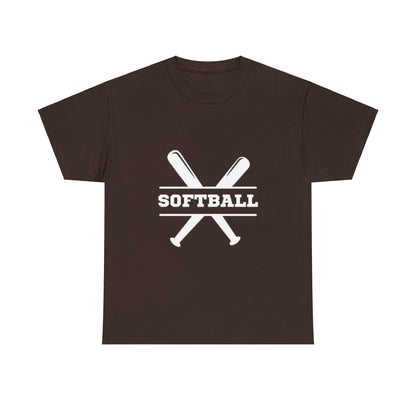 Unisex Heavy Cotton Tee - Softball Printed T-Shirt