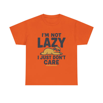 Lazy Sloth Unisex Tee, Funny Graphic T-Shirt, Perfect for Relaxation, Gifts for Friends, Cute Sloth Apparel