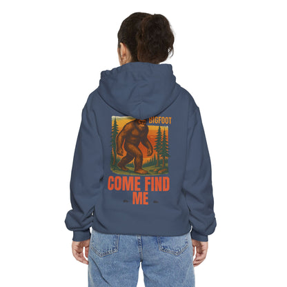 Bigfoot Come Find Me Hoodie | Unisex Garment-Dyed, Fun Wilderness Apparel, Unique Gift for Adventure Lovers, Ideal for Outdoor [...]