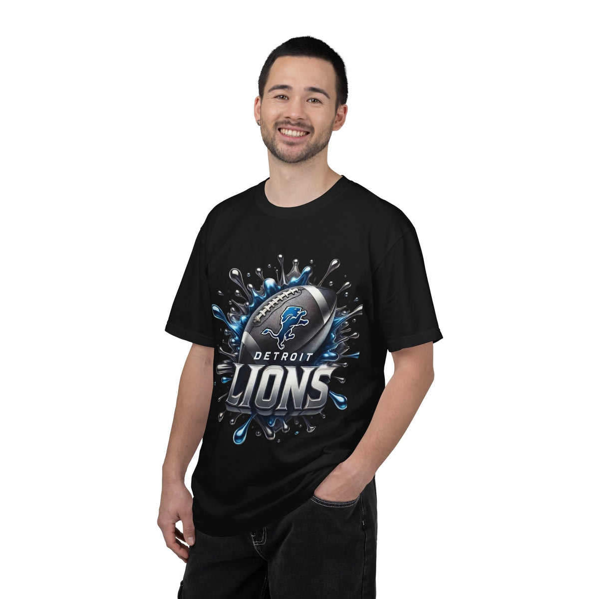 Detroit Lions Football Splash T-Shirt
