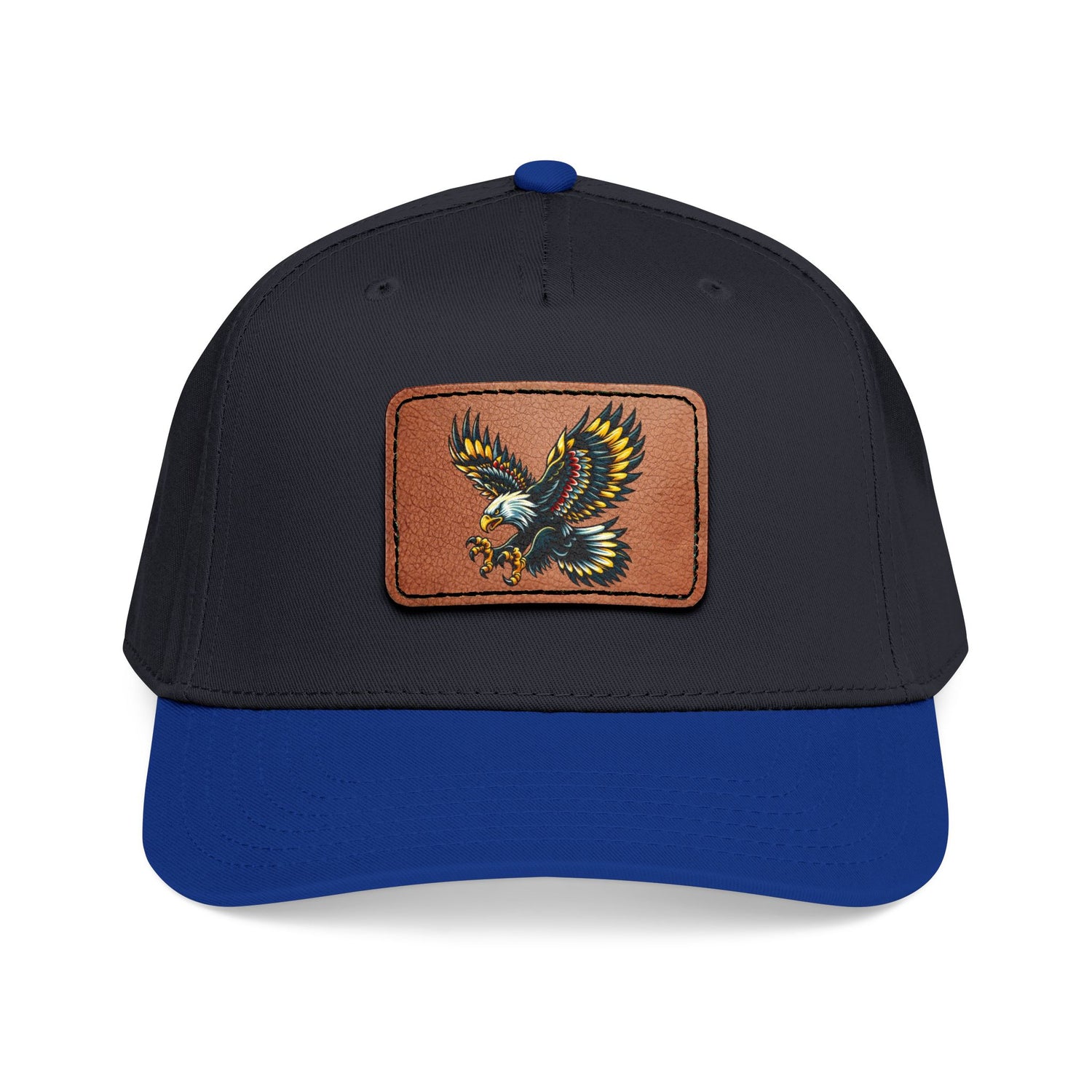 Eagle Leather Patch Baseball Cap — Vintage Flight Embroidered Patch Hat