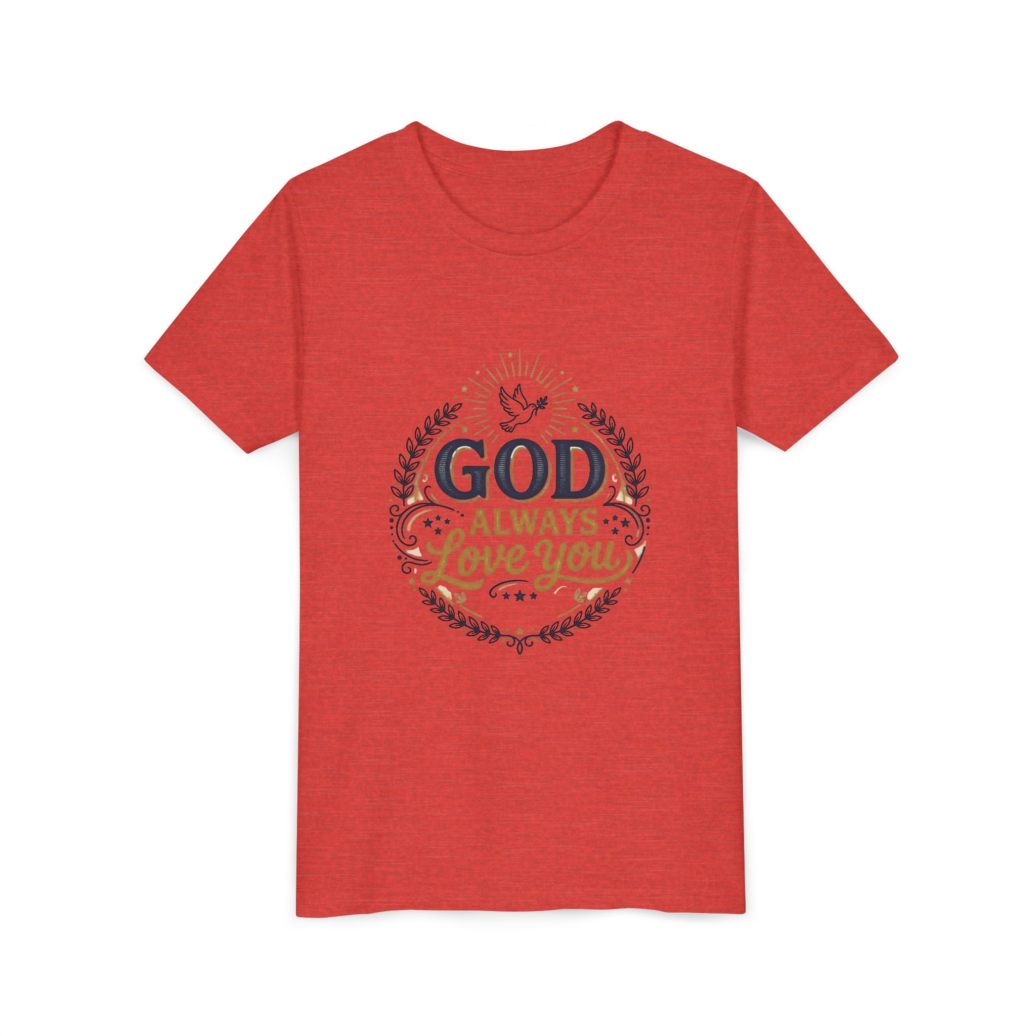 God Always Love You Youth Tee | Faith Christian Kids Shirt