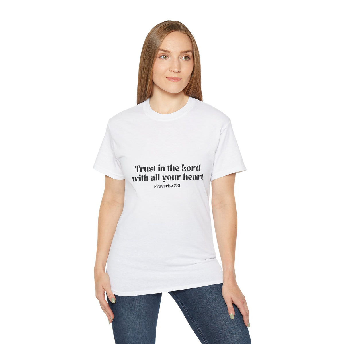 Inspirational Faith T-Shirt - Trust in the Lord with All Your Heart - Proverbs 3:5