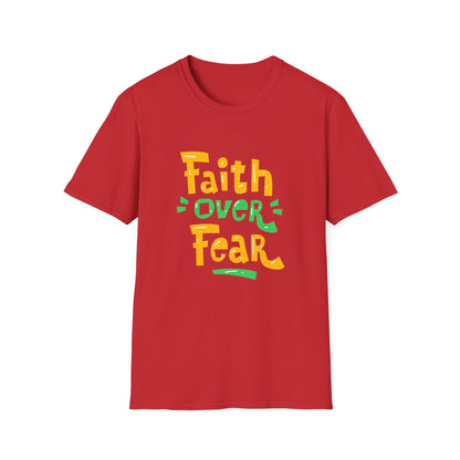 Faith Over Fear Unisex Softstyle T-Shirt - Inspirational Graphic Tee