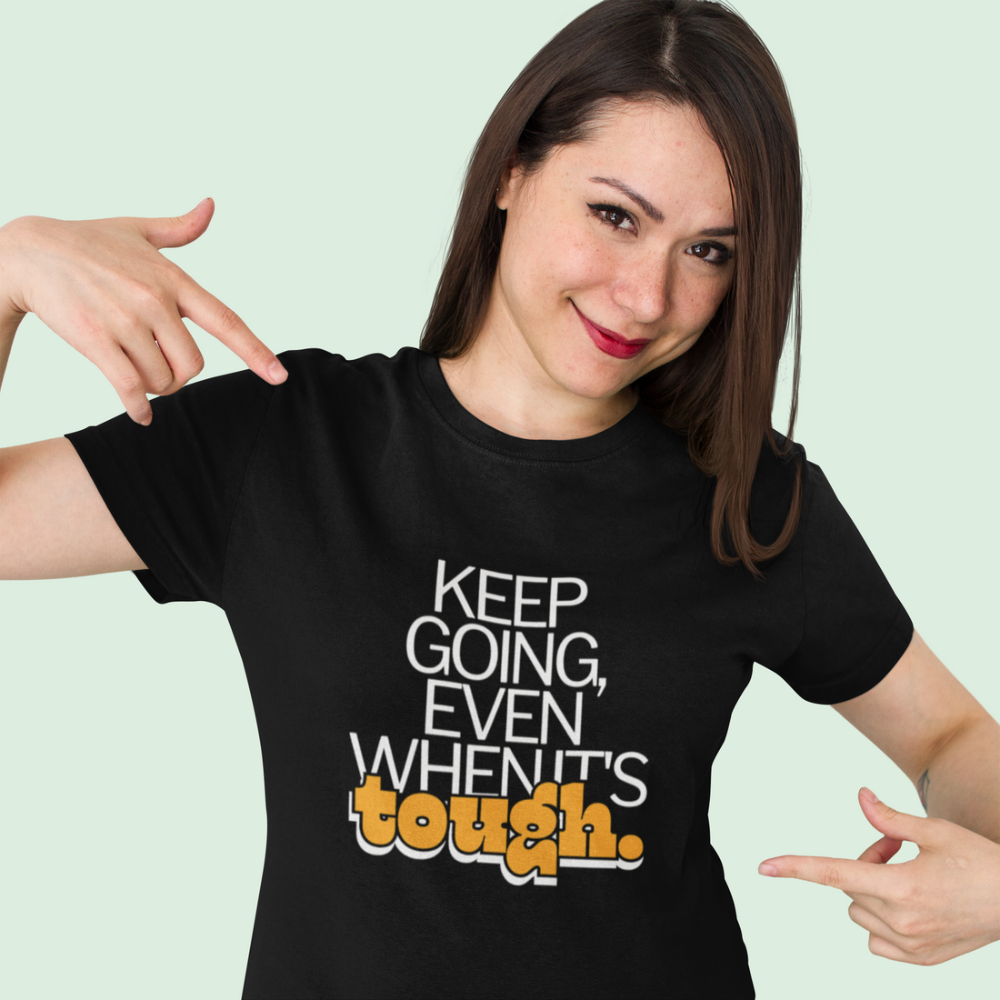 Keep Going Even Printed Tee