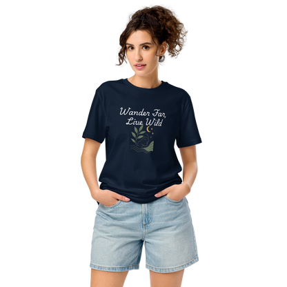Wander Far, Live Wild T-Shirt - Comfortable Unisex Tee for Nature Lovers