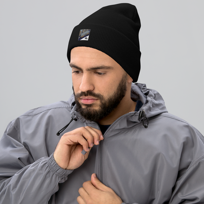 Cozy Embroidered Cuffed Beanie - Winter Warmth &amp; Style