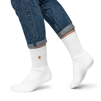 Inspirational Compass Sublimation Crew Socks - Direction in the Right