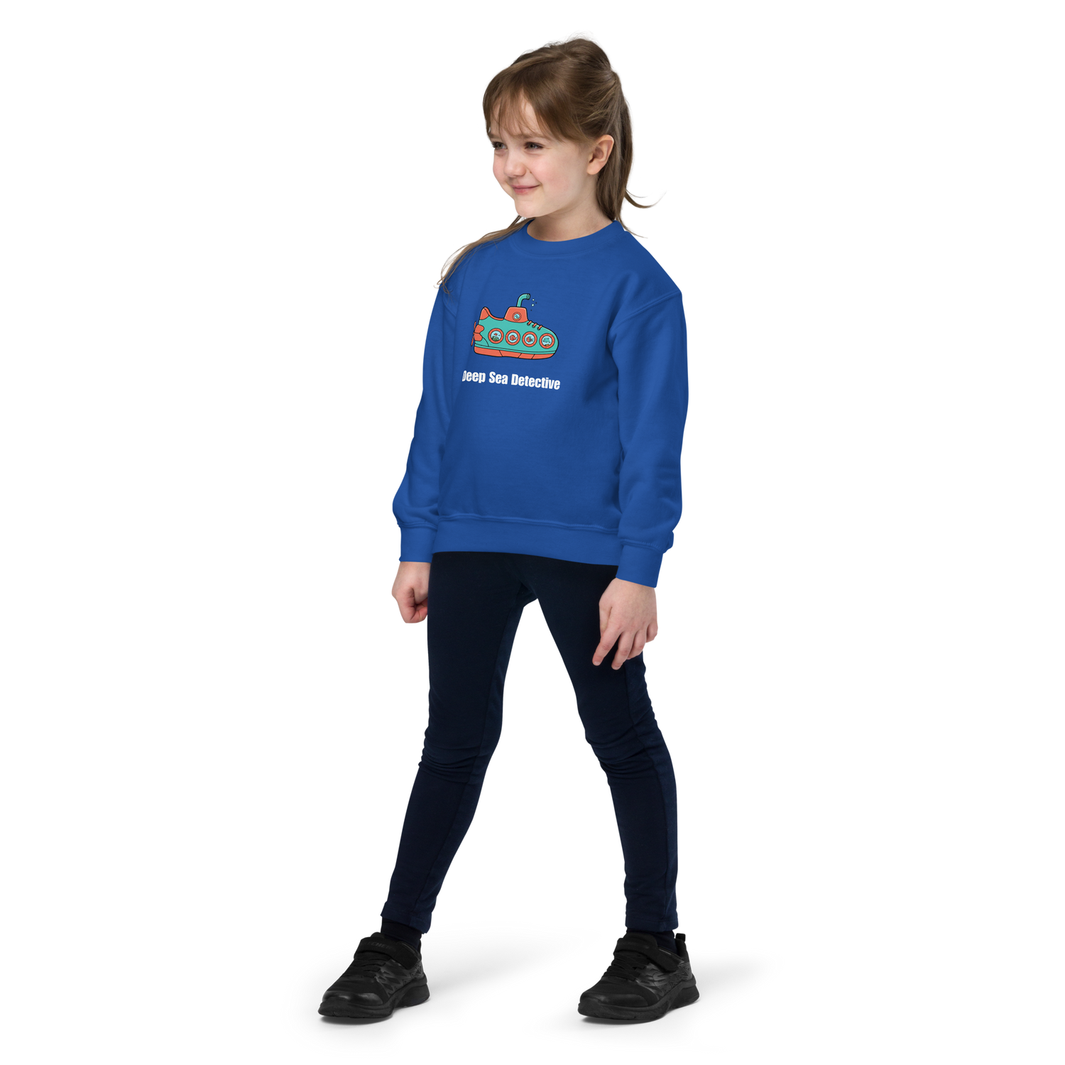 Kids Deep Sea Detective Sweatshirt - Fun Submarine Design for Adventure Lovers