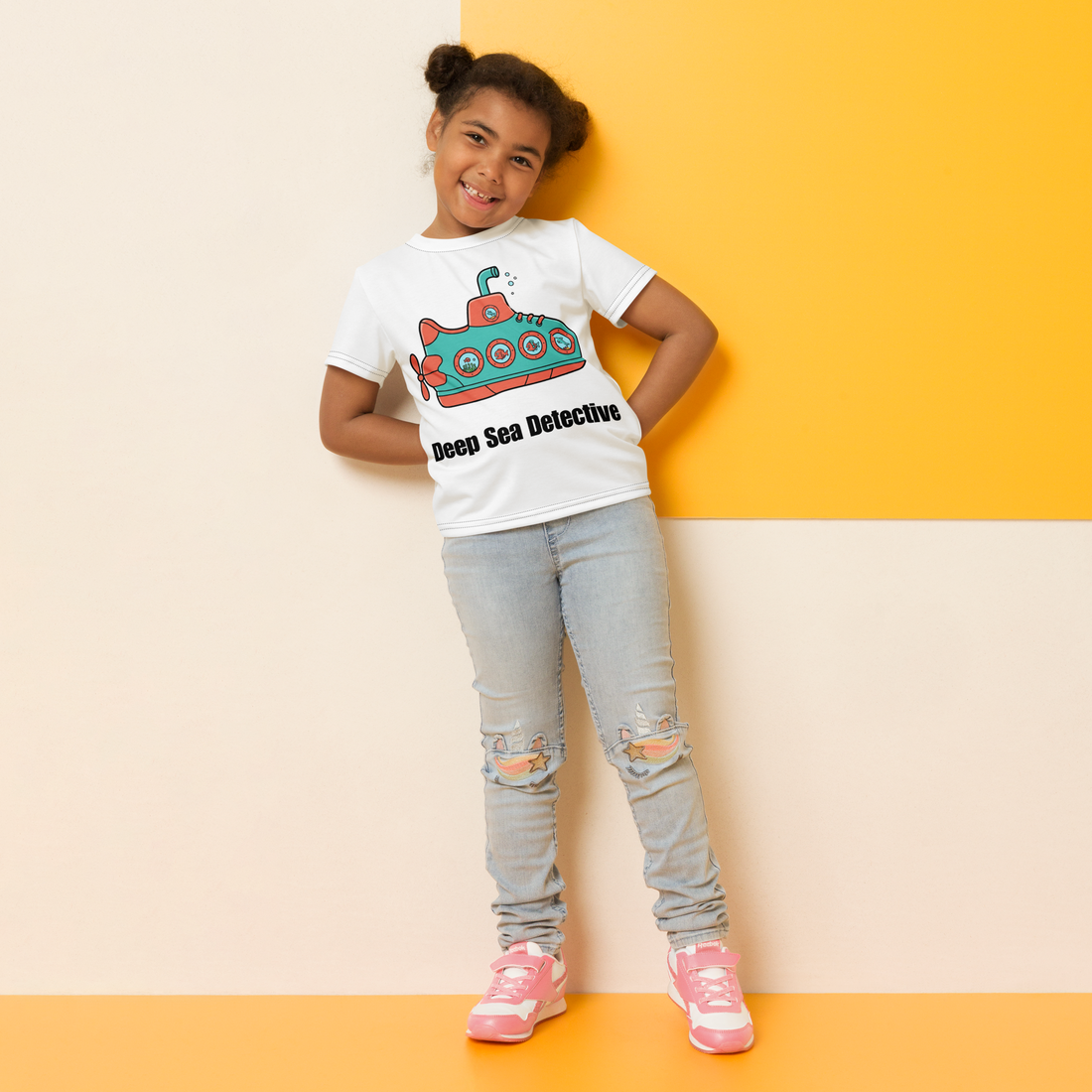 Deep Sea Detective Toddler Tee — Playful Submarine Kids Graphic Shirt