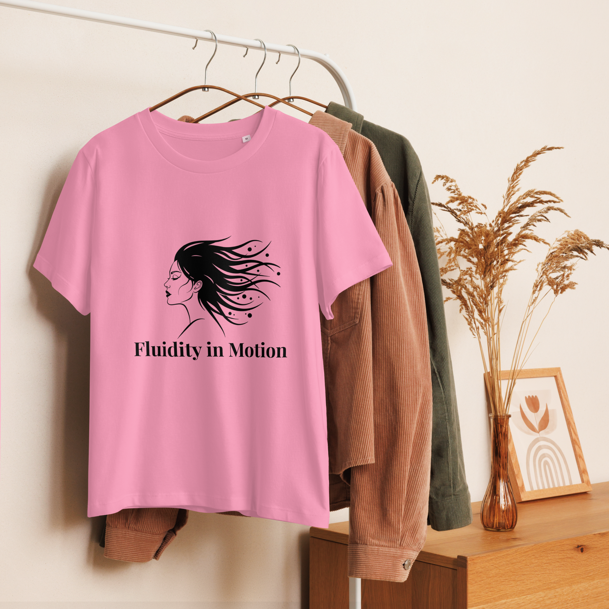 Flowing Beauty Tee - &quot;Fluidity in Motion&quot; Graphic Tee for Women