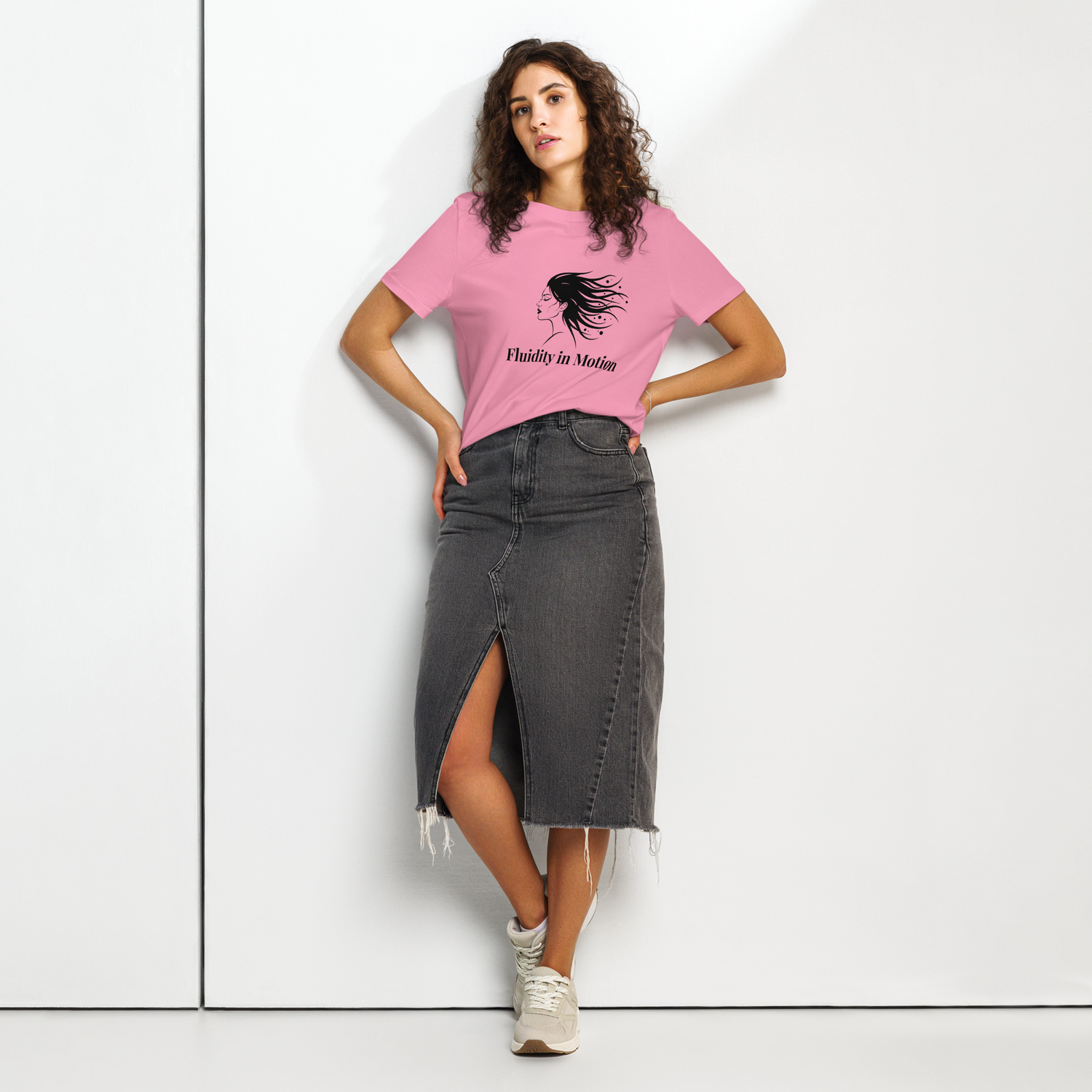 Flowing Beauty Tee - &quot;Fluidity in Motion&quot; Graphic Tee for Women