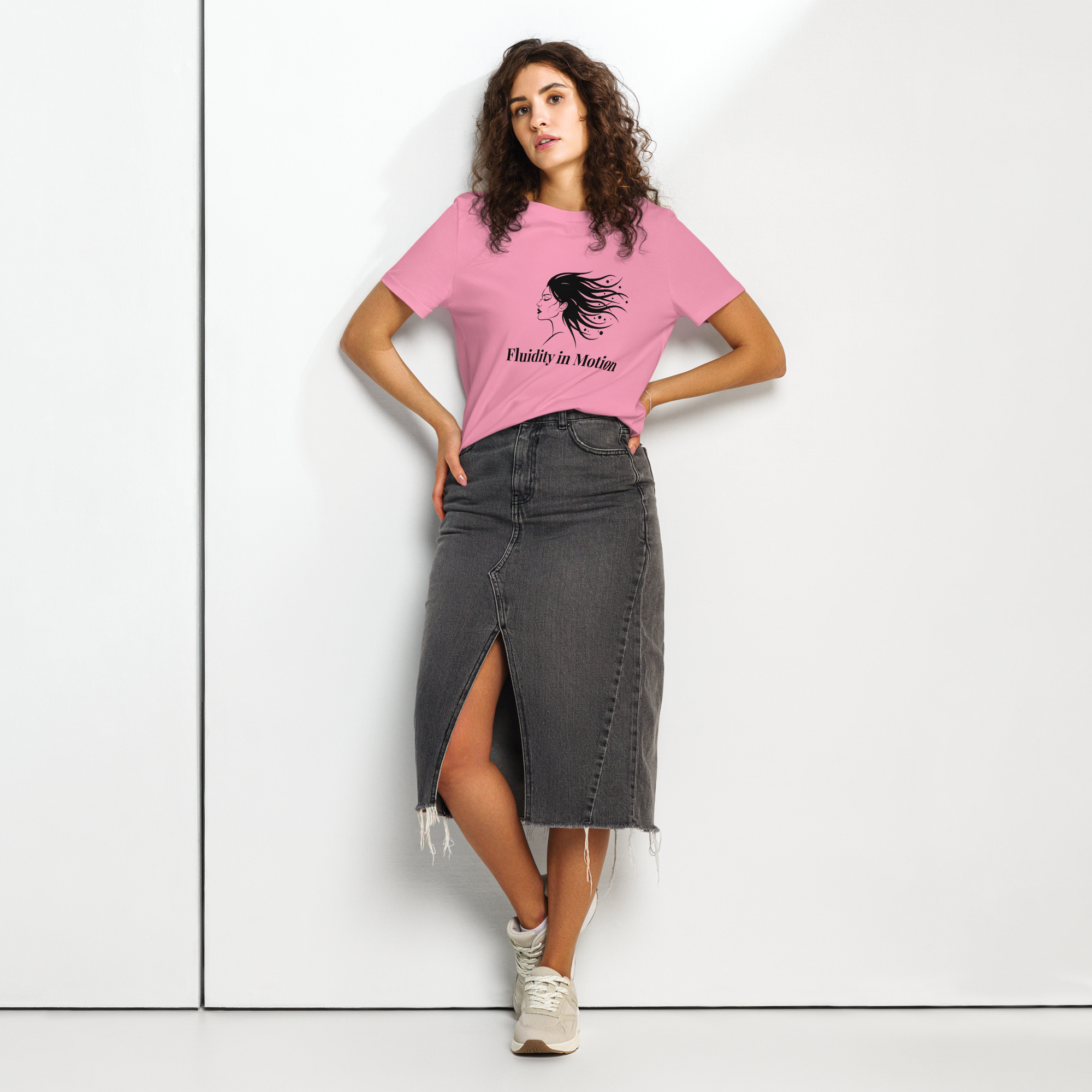 Flowing Beauty Tee - &quot;Fluidity in Motion&quot; Graphic Tee for Women