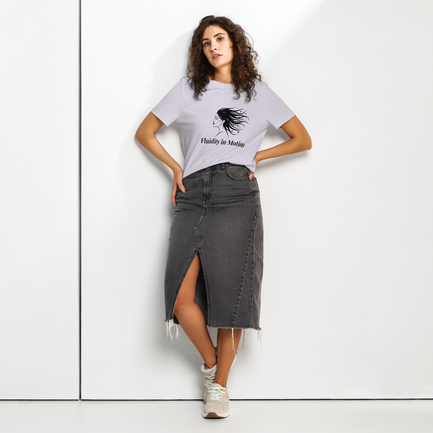 Flowing Beauty Tee - &quot;Fluidity in Motion&quot; Graphic Tee for Women