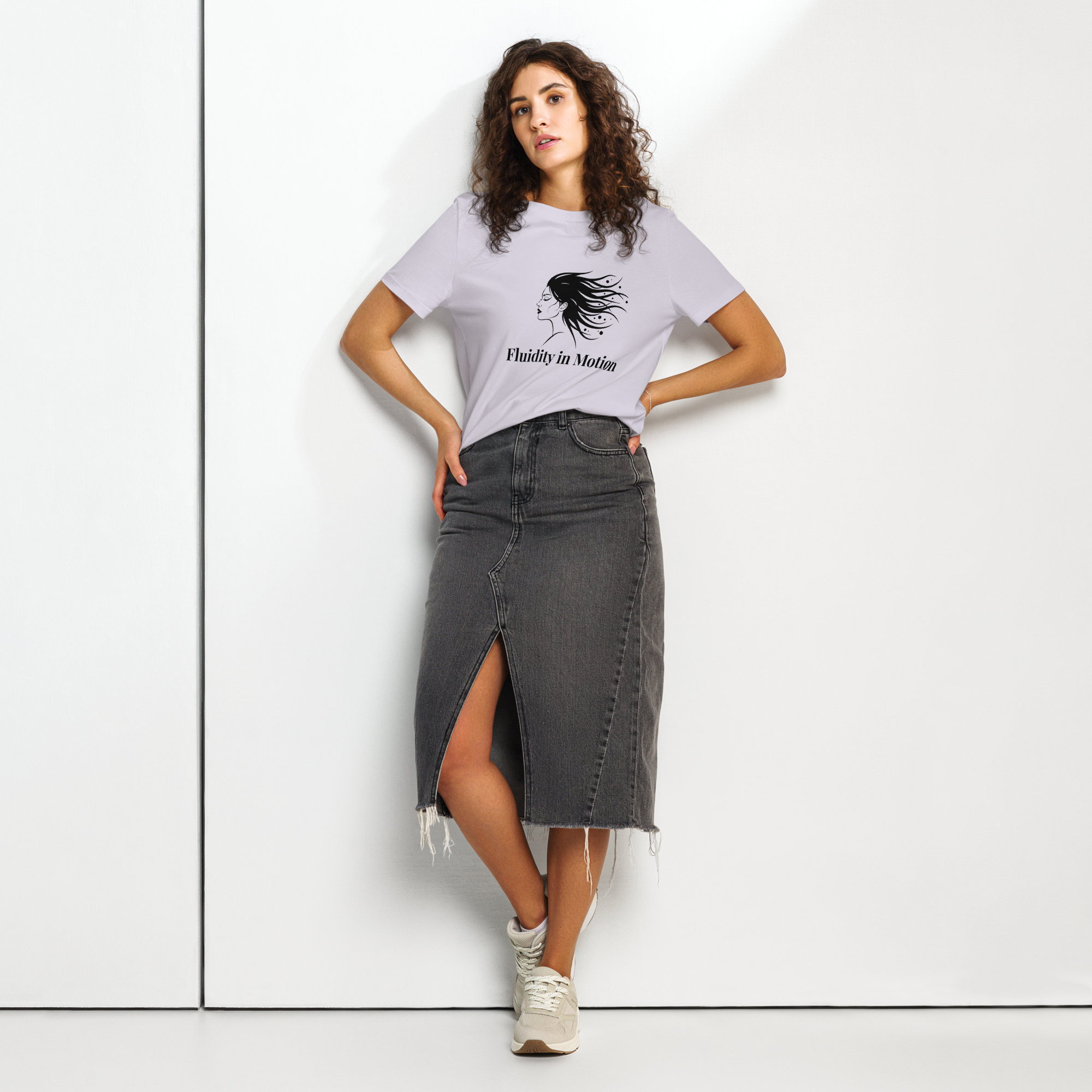 Flowing Beauty Tee - &quot;Fluidity in Motion&quot; Graphic Tee for Women
