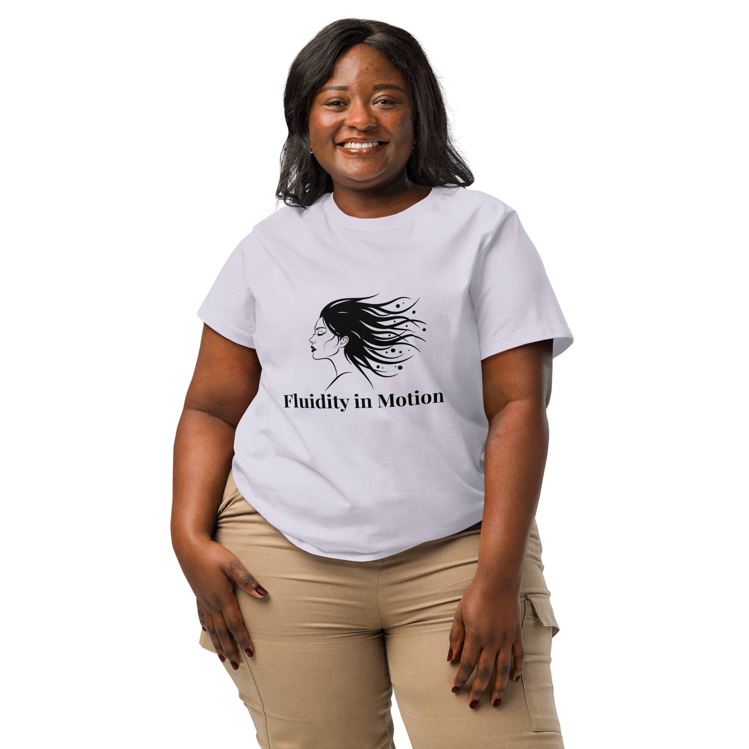 Flowing Beauty Tee - &quot;Fluidity in Motion&quot; Graphic Tee for Women