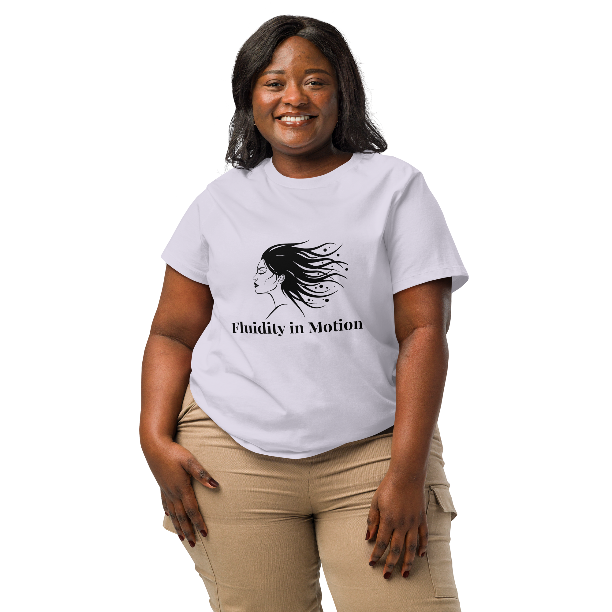 Flowing Beauty Tee - &quot;Fluidity in Motion&quot; Graphic Tee for Women