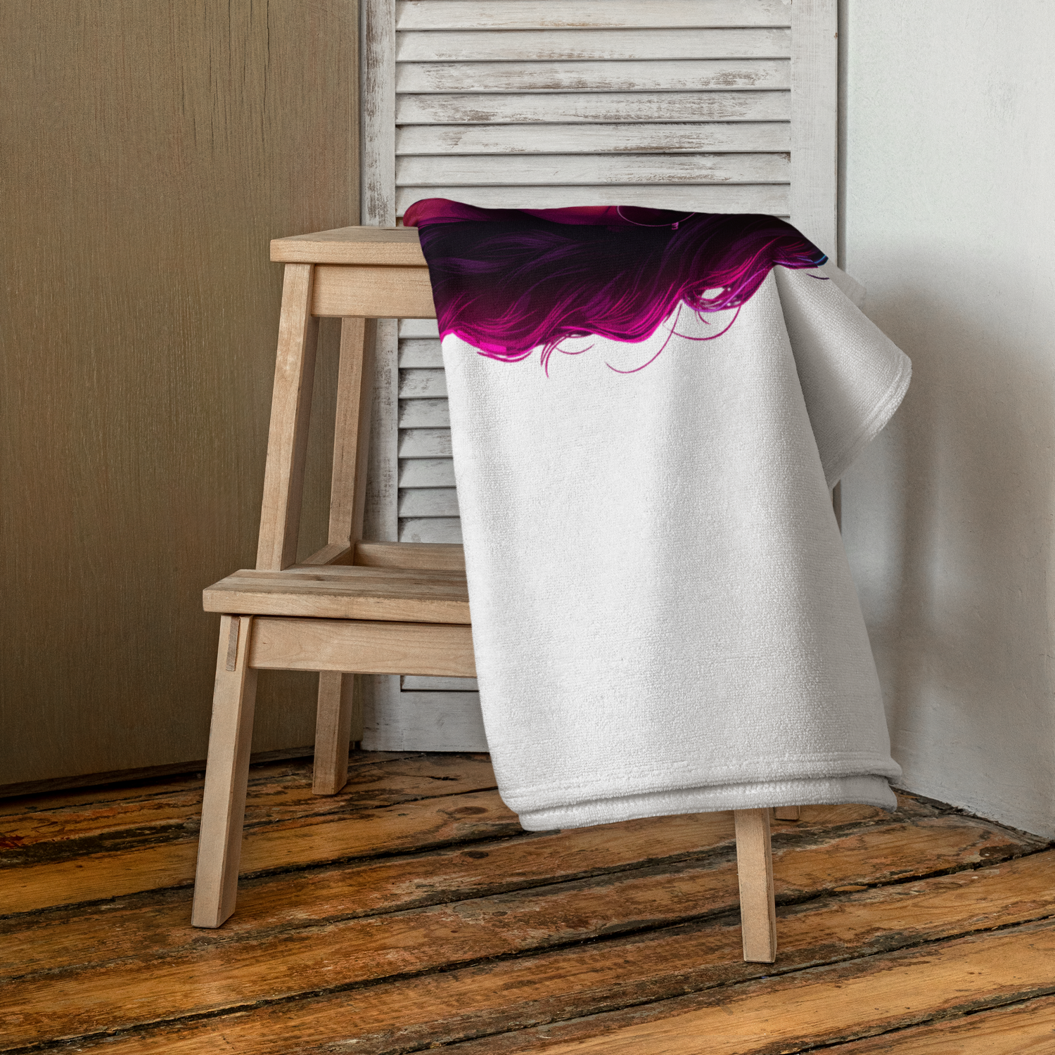 Chic Sunset Beach Towel - Vibrant Artistic Design for Summer Fun