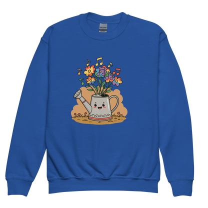 Cute Floral Music Youth Crewneck Sweatshirt