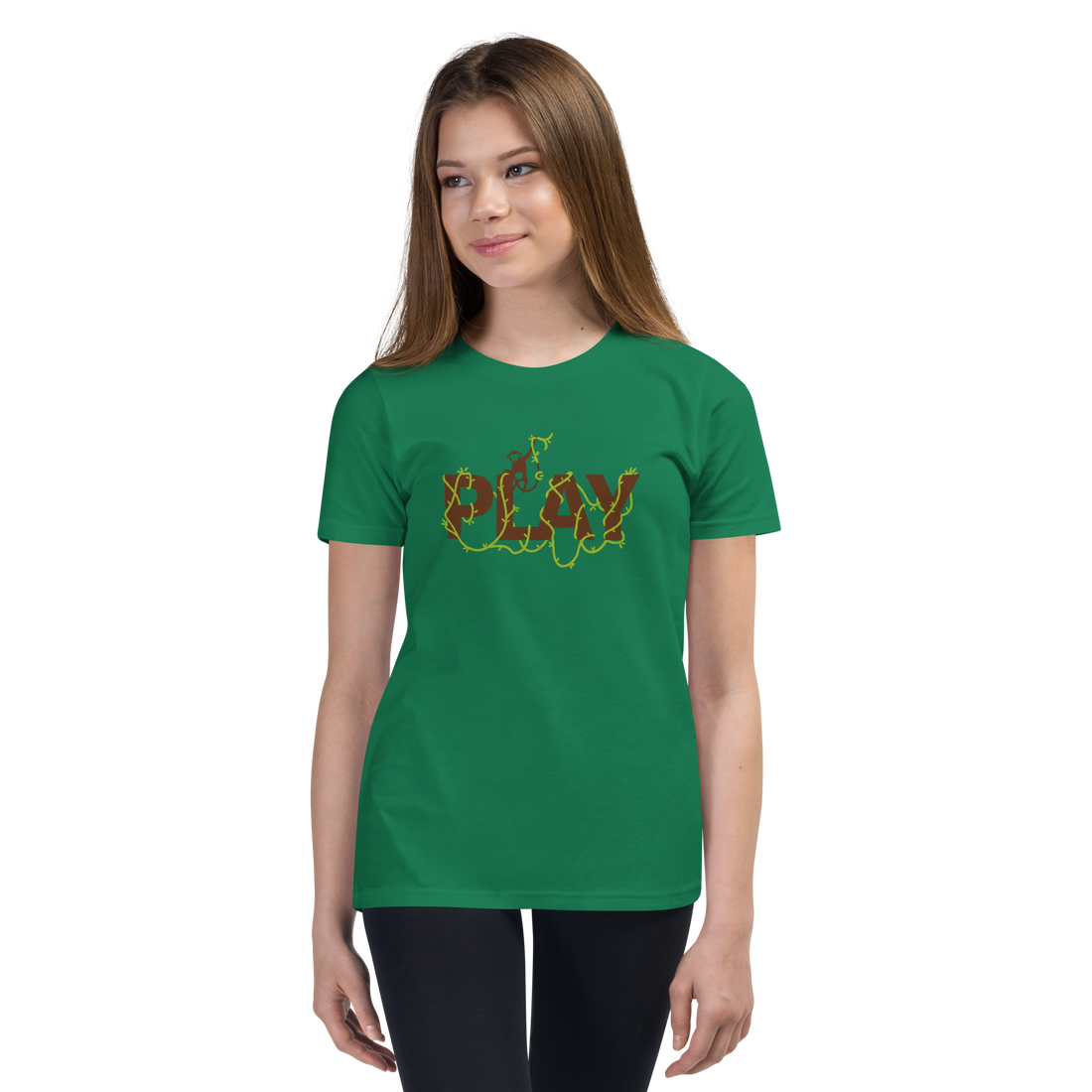 Playful Youth Short Sleeve Tee - Fun Nature-Inspired Design