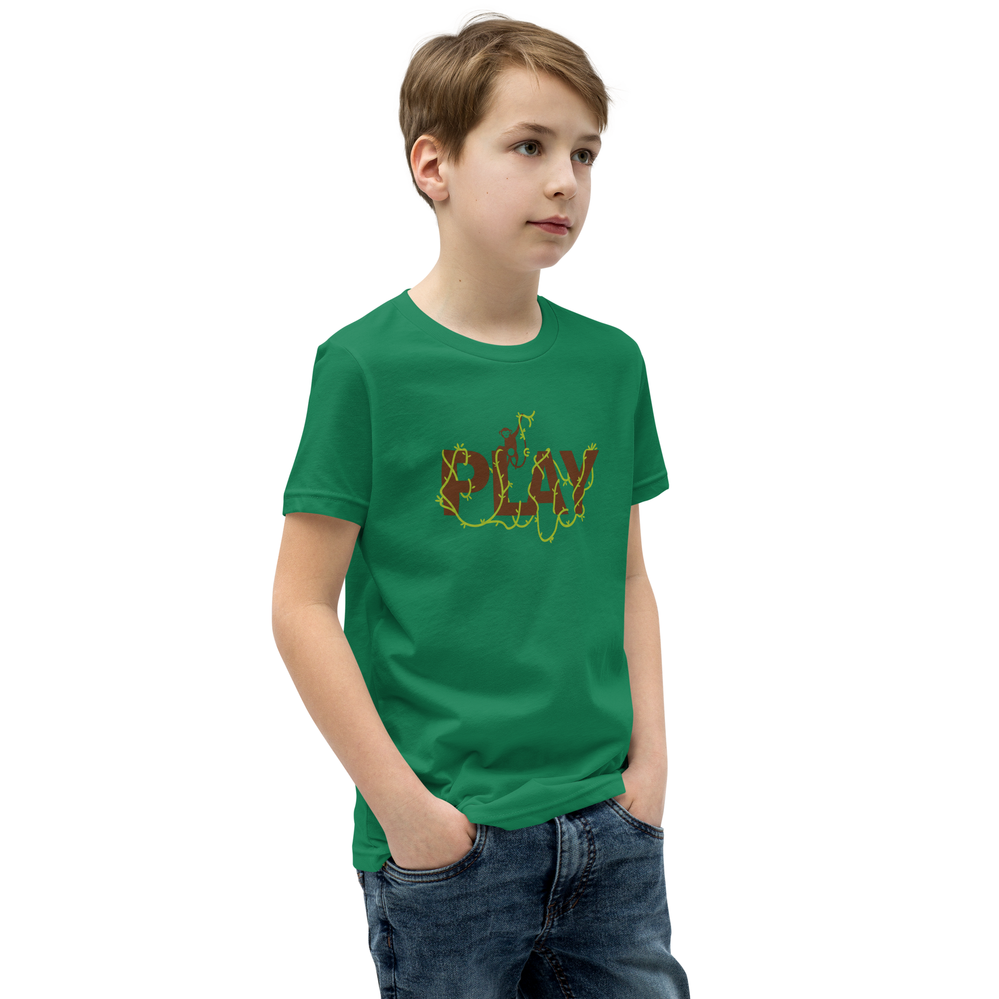 Playful Youth Short Sleeve Tee - Fun Nature-Inspired Design