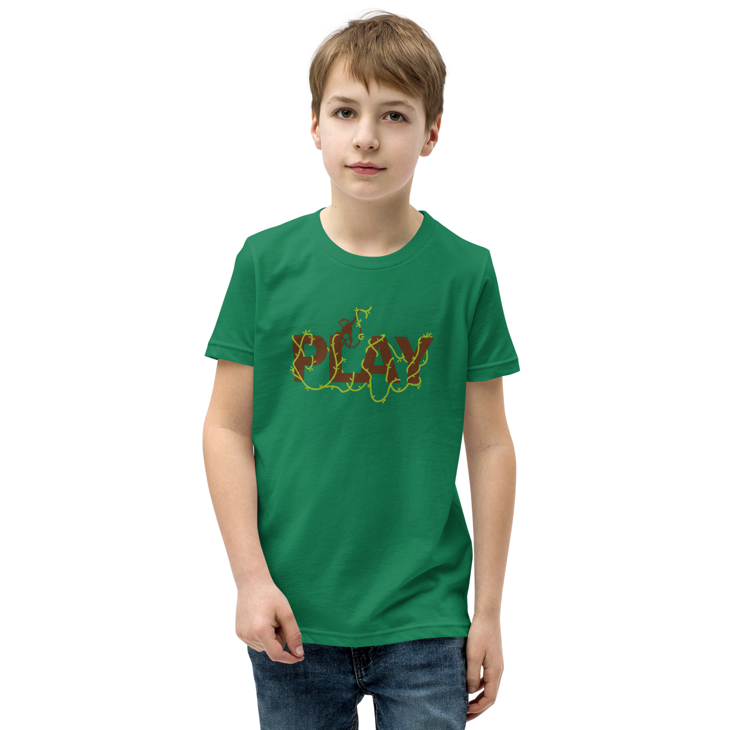 Playful Youth Short Sleeve Tee - Fun Nature-Inspired Design