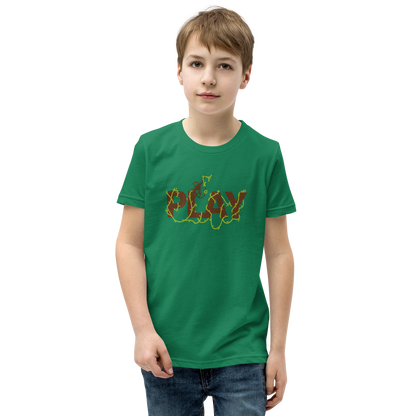 Playful Youth Short Sleeve Tee - Fun Nature-Inspired Design