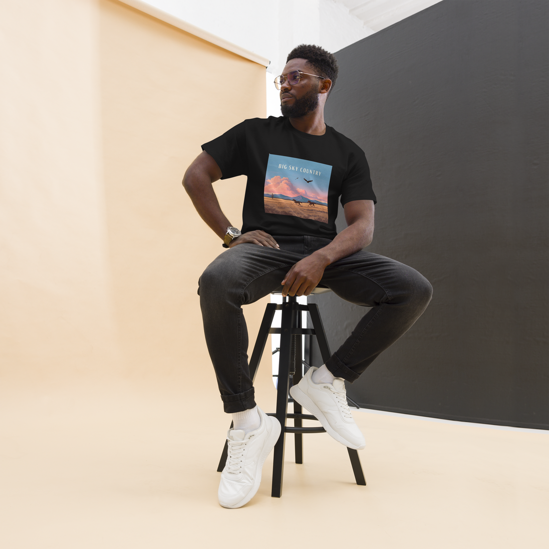 Big Sky Country Unisex Softstyle T-Shirt, Casual Wear, Gift for Nature Lovers, Summer Outings, Sustainable Fashion