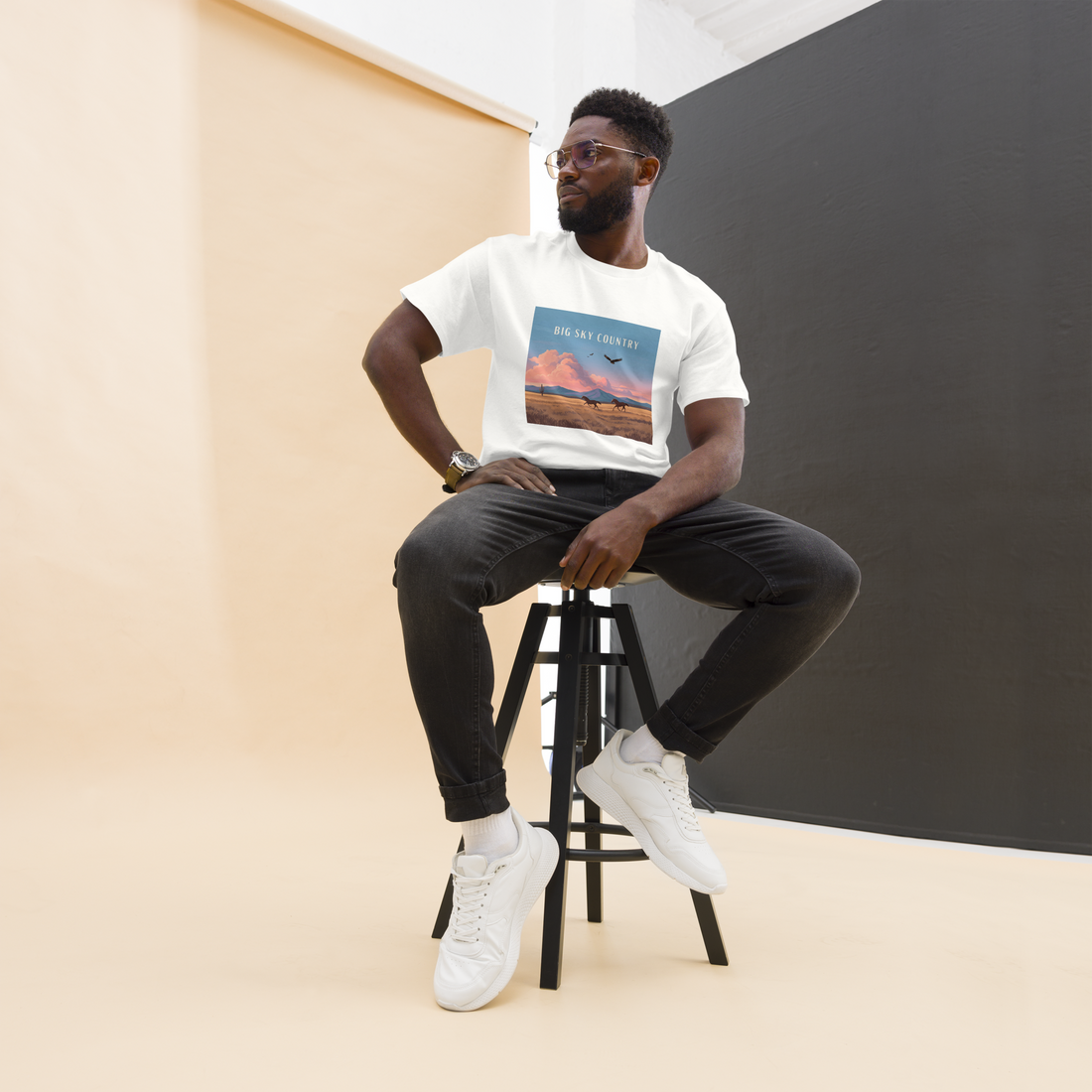 Big Sky Country Unisex Softstyle T-Shirt, Casual Wear, Gift for Nature Lovers, Summer Outings, Sustainable Fashion