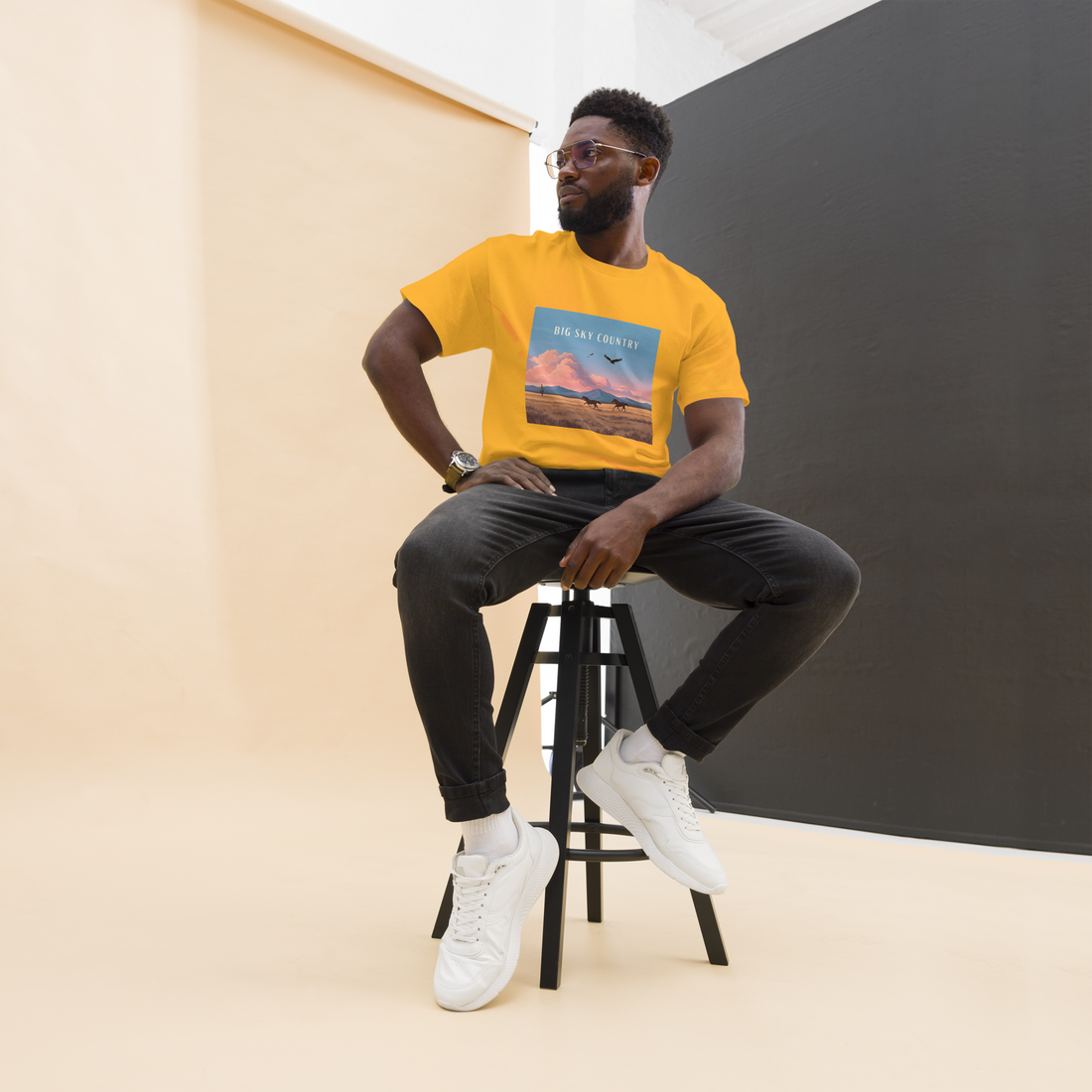 Big Sky Country Unisex Softstyle T-Shirt, Casual Wear, Gift for Nature Lovers, Summer Outings, Sustainable Fashion