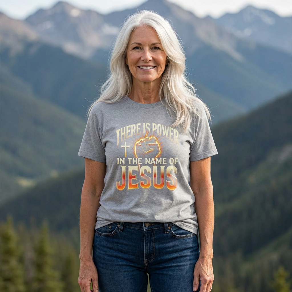 There Is Power In Jesus T-Shirt — Christian Faith Graphic Tee