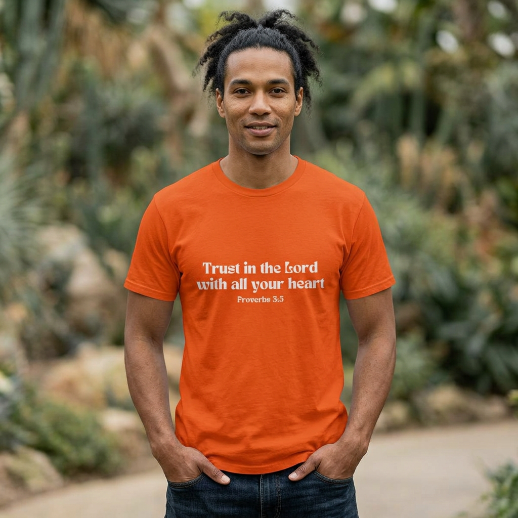 Inspirational Proverbs 3:5 Unisex HD Cotton T-Shirt