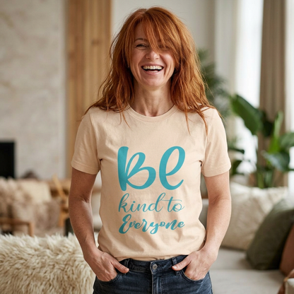 Unisex Graphic Tee - Eco-Friendly Unisex Jersey T-Shirt - Comfortable Casual Wear Tee - Be Kind to Everyone Printed Tee - Gift