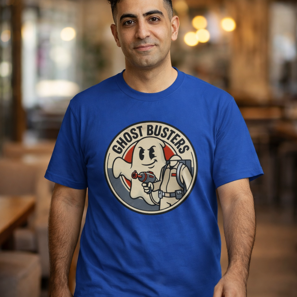 Ghost Busters Retro Logo Tee — Vintage Cartoon Ghost T-Shirt